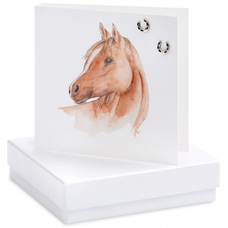 für Pferde Ohrringe Ohrringe Reiter Ohrstecker Pferde Geschenkkarte Pferde